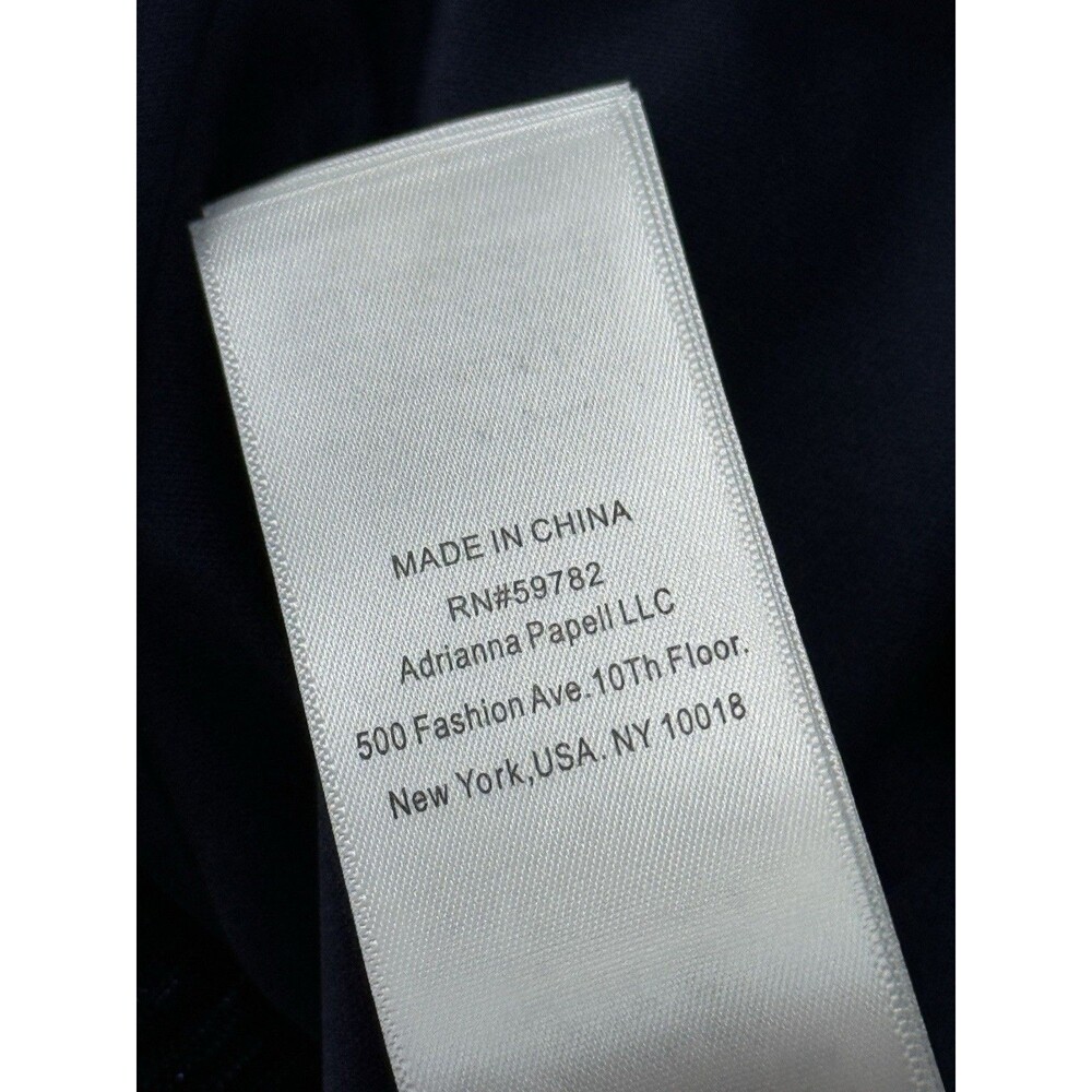 Adrianna Papell Navy Jumpsuit Sz 10 - Picture 13 of 16